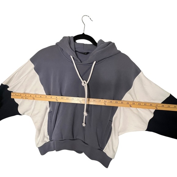 Abercrombie Fitch Colorblock Hoodie Cropped Sweatshirt Women S Streetwear Cozy - Picture 6 of 12